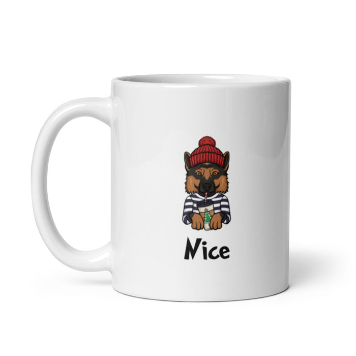 "Nice GSD" Holiday Mug