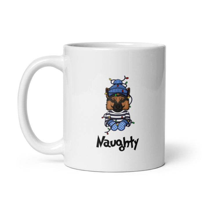 "Naughty GSD" Holiday Mug
